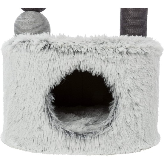TRIXIE Harvey 44540 Cat Tree 73 cm in Grey - Small Cat Tree with Cuddly Cave and Cosy Lying Surface, Comfortable & Stable TRIXIE Harvey 44540 Cat Tree 73 cm in Grey - Small Cat Tree with Cuddly Cave and Cosy Lying Surface, Comfortable & Stable