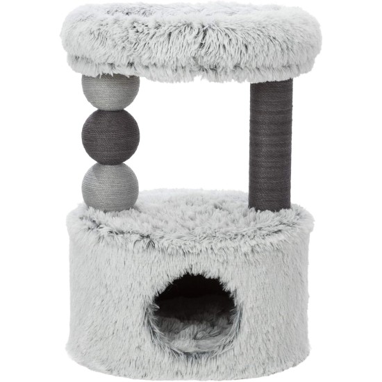 TRIXIE Harvey 44540 Cat Tree 73 cm in Grey - Small Cat Tree with Cuddly Cave and Cosy Lying Surface, Comfortable & Stable TRIXIE Harvey 44540 Cat Tree 73 cm in Grey - Small Cat Tree with Cuddly Cave and Cosy Lying Surface, Comfortable & Stable