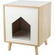 TRIXIE Isa 36312 Cat Cave for Large and Small Cats - Indoor Cat House in Wood Look (MDF) with Removable Plush Cushion, Maximum Load 25 kg - 40 x 50 x 40 cm TRIXIE Isa 36312 Cat Cave for Large and Small Cats - Indoor Cat House in Wood Look (MDF) with Removable Plush Cushion, Maximum Load 25 kg - 40 x 50 x 40 cm