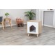 TRIXIE Isa 36312 Cat Cave for Large and Small Cats - Indoor Cat House in Wood Look (MDF) with Removable Plush Cushion, Maximum Load 25 kg - 40 x 50 x 40 cm TRIXIE Isa 36312 Cat Cave for Large and Small Cats - Indoor Cat House in Wood Look (MDF) with Removable Plush Cushion, Maximum Load 25 kg - 40 x 50 x 40 cm