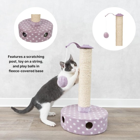 TRIXIE Junior Cat Scratching Post Fleece Ideal for Small Cats and Kittens Cat Scratcher with Toy TRIXIE Junior Cat Scratching Post Fleece Ideal for Small Cats and Kittens Cat Scratcher with Toy