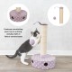 TRIXIE Junior Cat Scratching Post Fleece Ideal for Small Cats and Kittens Cat Scratcher with Toy