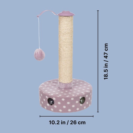 TRIXIE Junior Cat Scratching Post Fleece Ideal for Small Cats and Kittens Cat Scratcher with Toy TRIXIE Junior Cat Scratching Post Fleece Ideal for Small Cats and Kittens Cat Scratcher with Toy