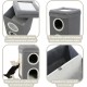 TRIXIE Saul Cat House Cave, 2-Tier Hut Tower, Scratching Surface, Foldable for Easy Storage, Grey