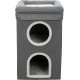 TRIXIE Saul Cat House Cave, 2-Tier Hut Tower, Scratching Surface, Foldable for Easy Storage, Grey