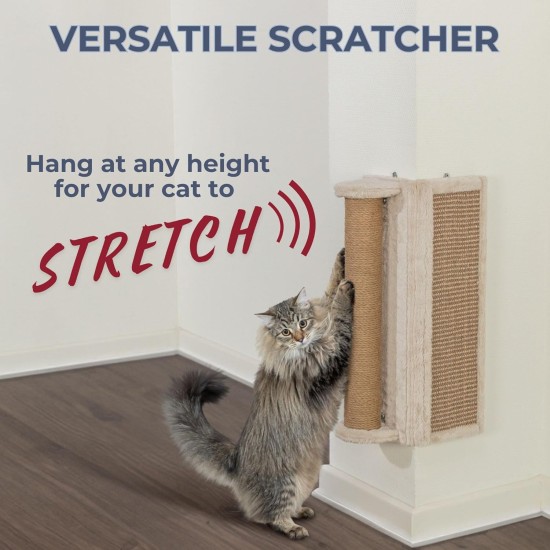 TRIXIE Wall Mounted Scraper - Wall Mounted Scratching Board 38 × 58 cm Grey White TRIXIE Wall Mounted Scraper - Wall Mounted Scratching Board 38 × 58 cm Grey White