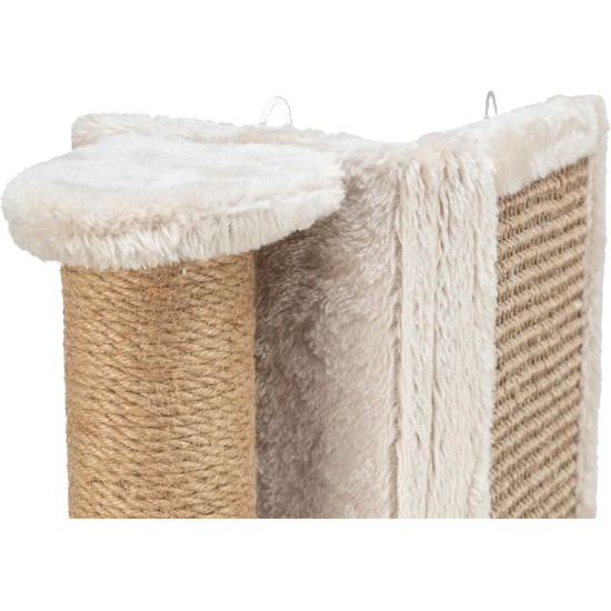 TRIXIE Wall Mounted Scraper - Wall Mounted Scratching Board 38 × 58 cm Grey White TRIXIE Wall Mounted Scraper - Wall Mounted Scratching Board 38 × 58 cm Grey White