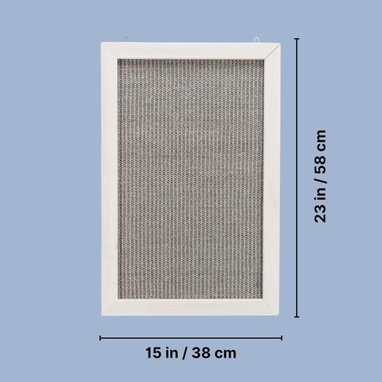 TRIXIE Wall Mounted Scraper - Wall Mounted Scratching Board 38 × 58 cm Grey White TRIXIE Wall Mounted Scraper - Wall Mounted Scratching Board 38 × 58 cm Grey White