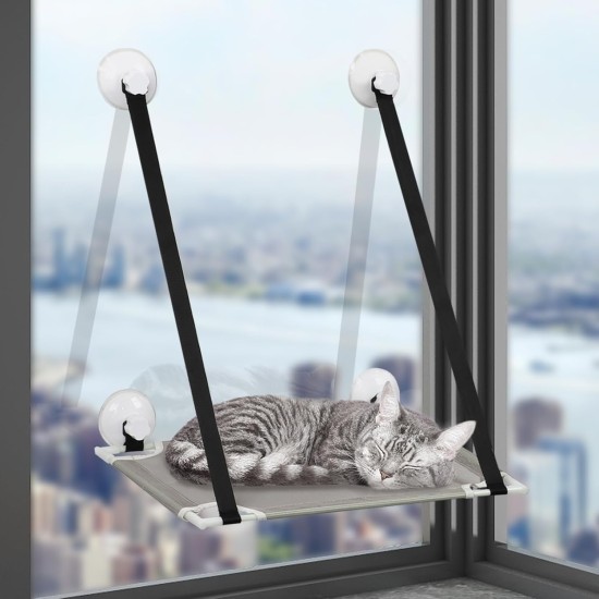 Tefola Maximum Load Capacity 10 kg Cat Ladder Balcony, with Strong Suction Cup, Cat Window Protection, Window Sill, Cats, 2 Fabric Pieces, Suitable for Winter/Summer Tefola Maximum Load Capacity 10 kg Cat Ladder Balcony, with Strong Suction Cup, Cat Window Protection, Window Sill, Cats, 2 Fabric Pieces, Suitable for Winter/Summer