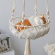 Tiardey Tassel Macrame Hanging Cat Hammock Hand Woven Cat Swing Bed House Cats for Indoor Windows Tiardey Tassel Macrame Hanging Cat Hammock Hand Woven Cat Swing Bed House Cats for Indoor Windows
