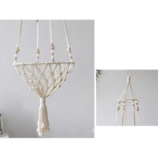 Tiardey Tassel Macrame Hanging Cat Hammock Hand Woven Cat Swing Bed House Cats for Indoor Windows Tiardey Tassel Macrame Hanging Cat Hammock Hand Woven Cat Swing Bed House Cats for Indoor Windows