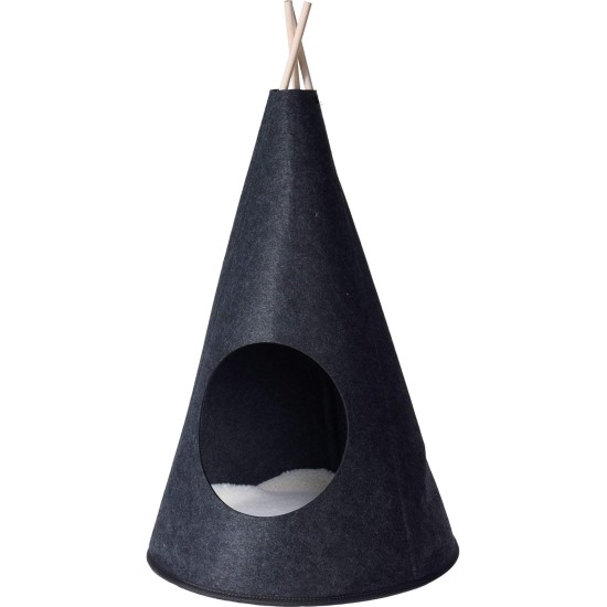 Tipi Tent Cat Bed Diameter 40 x 70 cm Black Tipi Tent Cat Bed Diameter 40 x 70 cm Black