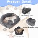 ToKinCen Cat Bed, Pet Bed for Cats, Small Dogs, Washable 2-in-1 Cat Bed, Plush Soft Sleeping Cat Bed, Dog Bed, Cat Sofa, Fluffy Mat, Cat Bed, Cat Blanket (Grey) ToKinCen Cat Bed, Pet Bed for Cats, Small Dogs, Washable 2-in-1 Cat Bed, Plush Soft Sleeping Cat Bed, Dog Bed, Cat Sofa, Fluffy Mat, Cat Bed, Cat Blanket (Grey)