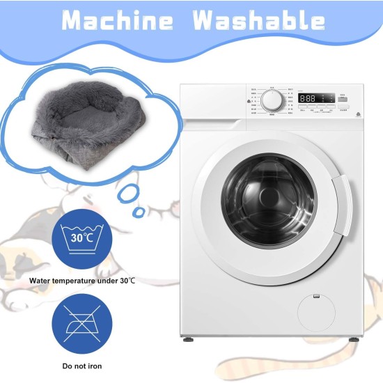 ToKinCen Cat Bed, Pet Bed for Cats, Small Dogs, Washable 2-in-1 Cat Bed, Plush Soft Sleeping Cat Bed, Dog Bed, Cat Sofa, Fluffy Mat, Cat Bed, Cat Blanket (Grey) ToKinCen Cat Bed, Pet Bed for Cats, Small Dogs, Washable 2-in-1 Cat Bed, Plush Soft Sleeping Cat Bed, Dog Bed, Cat Sofa, Fluffy Mat, Cat Bed, Cat Blanket (Grey)