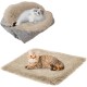 ToKinCen Cat Bed, Pet Bed for Cats, Small Dogs, Washable 2-in-1 Cat Bed, Plush Soft Sleeping Cat Bed, Dog Bed, Cat Sofa, Fluffy Mat, Cat Bed, Cat Blanket (Grey) ToKinCen Cat Bed, Pet Bed for Cats, Small Dogs, Washable 2-in-1 Cat Bed, Plush Soft Sleeping Cat Bed, Dog Bed, Cat Sofa, Fluffy Mat, Cat Bed, Cat Blanket (Grey)