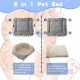 ToKinCen Cat Bed, Pet Bed for Cats, Small Dogs, Washable 2-in-1 Cat Bed, Plush Soft Sleeping Cat Bed, Dog Bed, Cat Sofa, Fluffy Mat, Cat Bed, Cat Blanket (Grey) ToKinCen Cat Bed, Pet Bed for Cats, Small Dogs, Washable 2-in-1 Cat Bed, Plush Soft Sleeping Cat Bed, Dog Bed, Cat Sofa, Fluffy Mat, Cat Bed, Cat Blanket (Grey)