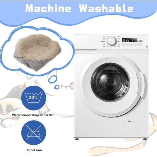 ToKinCen Cat Bed, Pet Bed for Cats, Small Dogs, Washable 2-in-1 Cat Bed, Plush Soft Sleeping Cat Bed, Dog Bed, Cat Sofa, Fluffy Mat, Cat Bed, Cat Blanket (Grey) ToKinCen Cat Bed, Pet Bed for Cats, Small Dogs, Washable 2-in-1 Cat Bed, Plush Soft Sleeping Cat Bed, Dog Bed, Cat Sofa, Fluffy Mat, Cat Bed, Cat Blanket (Grey)