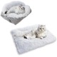 ToKinCen Cat Bed, Pet Bed for Cats, Small Dogs, Washable 2-in-1 Cat Bed, Plush Soft Sleeping Cat Bed, Dog Bed, Cat Sofa, Fluffy Mat, Cat Bed, Cat Blanket (Grey) ToKinCen Cat Bed, Pet Bed for Cats, Small Dogs, Washable 2-in-1 Cat Bed, Plush Soft Sleeping Cat Bed, Dog Bed, Cat Sofa, Fluffy Mat, Cat Bed, Cat Blanket (Grey)