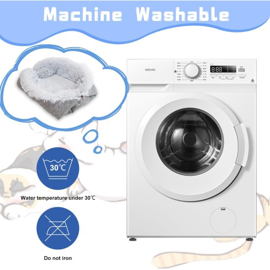 ToKinCen Cat Bed, Pet Bed for Cats, Small Dogs, Washable 2-in-1 Cat Bed, Plush Soft Sleeping Cat Bed, Dog Bed, Cat Sofa, Fluffy Mat, Cat Bed, Cat Blanket (Grey) ToKinCen Cat Bed, Pet Bed for Cats, Small Dogs, Washable 2-in-1 Cat Bed, Plush Soft Sleeping Cat Bed, Dog Bed, Cat Sofa, Fluffy Mat, Cat Bed, Cat Blanket (Grey)