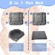 ToKinCen Cat Bed Pet Bed for Cats and Small Dogs - 2 in 1 Washable Plush Dog Bed - Soft Fluffy Mat Cat Sofa Cat Blanket (Grey) ToKinCen Cat Bed Pet Bed for Cats and Small Dogs - 2 in 1 Washable Plush Dog Bed - Soft Fluffy Mat Cat Sofa Cat Blanket (Grey)
