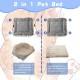 ToKinCen Cat Bed Pet Bed for Cats and Small Dogs - 2 in 1 Washable Plush Dog Bed - Soft Fluffy Mat Cat Sofa Cat Blanket (Grey) ToKinCen Cat Bed Pet Bed for Cats and Small Dogs - 2 in 1 Washable Plush Dog Bed - Soft Fluffy Mat Cat Sofa Cat Blanket (Grey)