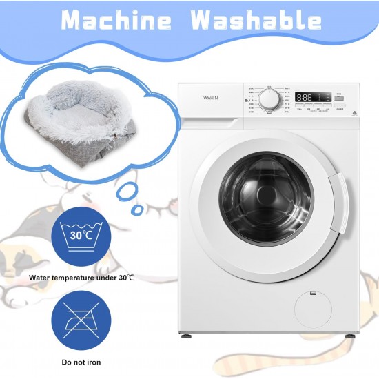 ToKinCen Cat Bed Pet Bed for Cats and Small Dogs - 2 in 1 Washable Plush Dog Bed - Soft Fluffy Mat Cat Sofa Cat Blanket (Grey) ToKinCen Cat Bed Pet Bed for Cats and Small Dogs - 2 in 1 Washable Plush Dog Bed - Soft Fluffy Mat Cat Sofa Cat Blanket (Grey)