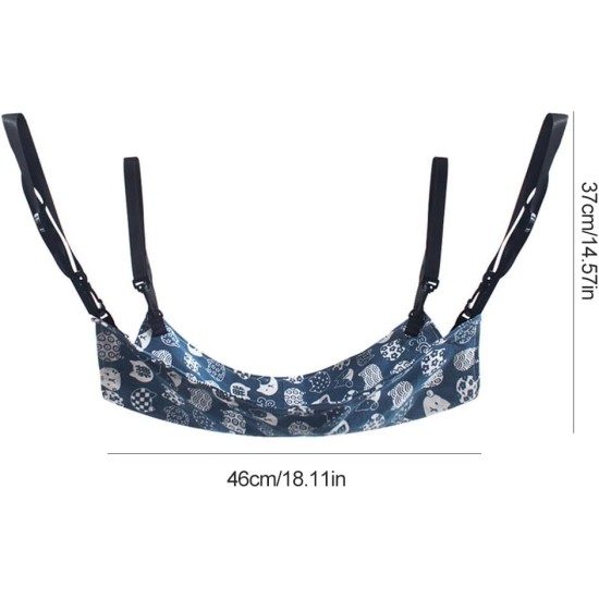 Tokaneit Pet Cage Hammock, Hanging Pet Bed, Hanging Cat Hammock, Canvas Cat Hammock, Double Sided Pet Hammock, Adjustable Pet Hammock, Blue Tokaneit Pet Cage Hammock, Hanging Pet Bed, Hanging Cat Hammock, Canvas Cat Hammock, Double Sided Pet Hammock, Adjustable Pet Hammock, Blue