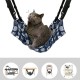 Tokaneit Pet Cage Hammock, Hanging Pet Bed, Hanging Cat Hammock, Canvas Cat Hammock, Double Sided Pet Hammock, Adjustable Pet Hammock, Blue Tokaneit Pet Cage Hammock, Hanging Pet Bed, Hanging Cat Hammock, Canvas Cat Hammock, Double Sided Pet Hammock, Adjustable Pet Hammock, Blue