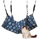Tokaneit Pet Cage Hammock, Hanging Pet Bed, Hanging Cat Hammock, Canvas Cat Hammock, Double Sided Pet Hammock, Adjustable Pet Hammock, Blue Tokaneit Pet Cage Hammock, Hanging Pet Bed, Hanging Cat Hammock, Canvas Cat Hammock, Double Sided Pet Hammock, Adjustable Pet Hammock, Blue