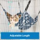Tokaneit Pet Cage Hammock, Hanging Pet Bed, Hanging Cat Hammock, Canvas Cat Hammock, Double Sided Pet Hammock, Adjustable Pet Hammock, Blue Tokaneit Pet Cage Hammock, Hanging Pet Bed, Hanging Cat Hammock, Canvas Cat Hammock, Double Sided Pet Hammock, Adjustable Pet Hammock, Blue