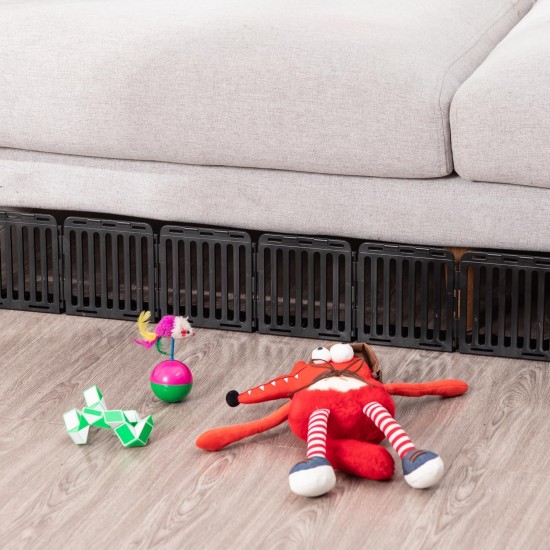 Toy Blocker Couch Protection for Pets, Sofa Protection Cat Plastic Under Furniture Gap Protector for Sofa and Other Furniture (Black, Pack of 12, 6 Feet) Toy Blocker Couch Protection for Pets, Sofa Protection Cat Plastic Under Furniture Gap Protector for Sofa and Other Furniture (Black, Pack of 12, 6 Feet)