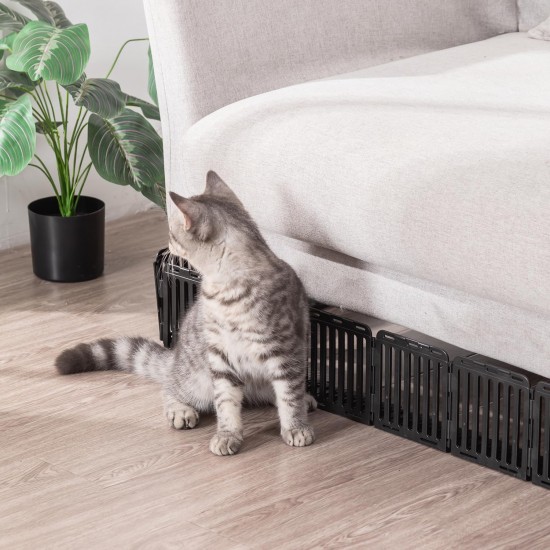 Toy Blocker Couch Protection for Pets, Sofa Protection Cat Plastic Under Furniture Gap Protector for Sofa and Other Furniture (Black, Pack of 12, 6 Feet) Toy Blocker Couch Protection for Pets, Sofa Protection Cat Plastic Under Furniture Gap Protector for Sofa and Other Furniture (Black, Pack of 12, 6 Feet)