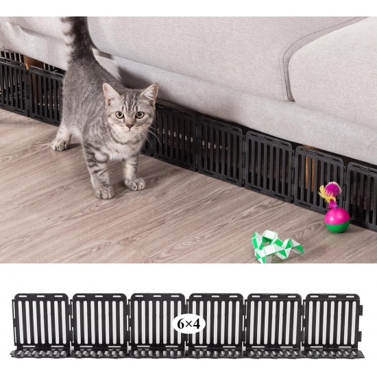 Toy Blocker Couch Protection for Pets, Sofa Protection Cat Plastic Under Furniture Gap Protector for Sofa and Other Furniture (Black, Pack of 12, 6 Feet) Toy Blocker Couch Protection for Pets, Sofa Protection Cat Plastic Under Furniture Gap Protector for Sofa and Other Furniture (Black, Pack of 12, 6 Feet)