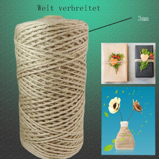 Treadstar, sisal rope for scratching post, natural jute cord, sisal rope, cord garden cord, package cord, hemp rope, cat accessories, scratching post rope, 100% natural hemp rope (6 mm - 100 m) Treadstar, sisal rope for scratching post, natural jute cord, sisal rope, cord garden cord, package cord, hemp rope, cat accessories, scratching post rope, 100% natural hemp rope (6 mm - 100 m)
