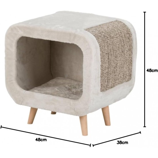 Trixie Alicia Cosy Cat Shelter Bed, Grey Trixie Alicia Cosy Cat Shelter Bed, Grey