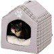 Trixie Silas cuddle cave, 36352, 40 × 45 × 40 cm, grey / cream. Trixie Silas cuddle cave, 36352, 40 × 45 × 40 cm, grey / cream.