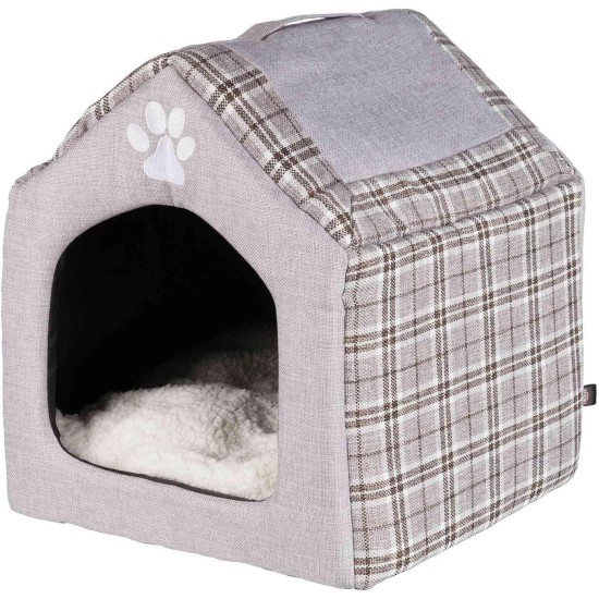 Trixie Silas cuddle cave, 36352, 40 × 45 × 40 cm, grey / cream. Trixie Silas cuddle cave, 36352, 40 × 45 × 40 cm, grey / cream.