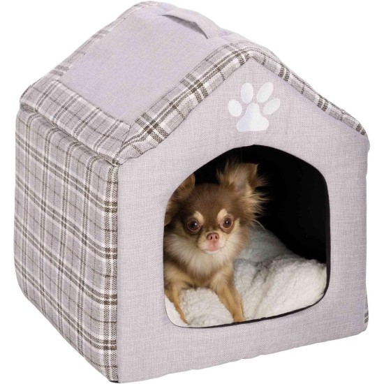 Trixie Silas cuddle cave, 36352, 40 × 45 × 40 cm, grey / cream. Trixie Silas cuddle cave, 36352, 40 × 45 × 40 cm, grey / cream.
