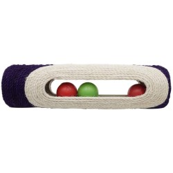 Tyrol Cat Scratching Post XXL Tube Purple + 3 Balls 29 cm Pack of 1