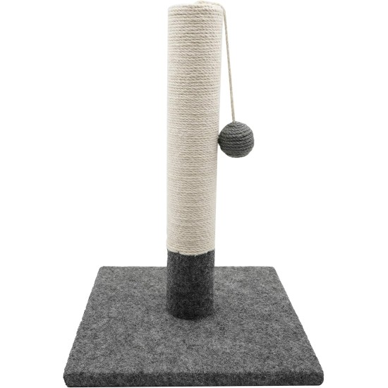 Tyrol Scratching Post for Cat 42 cm | Scratching Post Made of Jute and Durable Fabric with Plush Ball | Small Cat Scratching Post in Modern Design Grey and White | Sturdy Base 30 x 30 cm | Cat Tyrol Scratching Post for Cat 42 cm | Scratching Post Made of Jute and Durable Fabric with Plush Ball | Small Cat Scratching Post in Modern Design Grey and White | Sturdy Base 30 x 30 cm | Cat