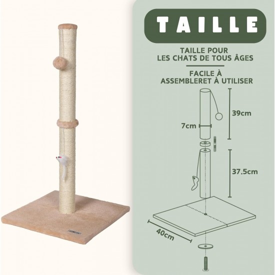 ULTRALARK Basics Cat Scratching Post, Beige ULTRALARK Basics Cat Scratching Post, Beige