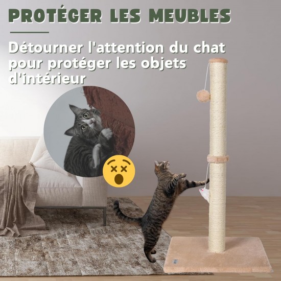 ULTRALARK Basics Cat Scratching Post, Beige ULTRALARK Basics Cat Scratching Post, Beige