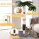 ULTRALARK Cat Scratching Post 80cm with High Quality Sisal Rope, Cute Cat Tree with Swinging and Jumping Ball Toy for Small Cats (Monstera) ULTRALARK Cat Scratching Post 80cm with High Quality Sisal Rope, Cute Cat Tree with Swinging and Jumping Ball Toy for Small Cats (Monstera)
