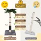 ULTRALARK Cat Scratching Post 80cm with High Quality Sisal Rope, Cute Cat Tree with Swinging and Jumping Ball Toy for Small Cats (Monstera) ULTRALARK Cat Scratching Post 80cm with High Quality Sisal Rope, Cute Cat Tree with Swinging and Jumping Ball Toy for Small Cats (Monstera)