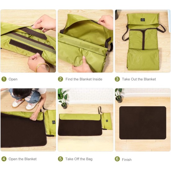 Ueetek foldable waterproof pet blanket, warm camping blanket for dogs and cats, 100 x 70 cm, green, with carry case. Ueetek foldable waterproof pet blanket, warm camping blanket for dogs and cats, 100 x 70 cm, green, with carry case.