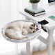 Uross Cat Bed for Desk, 360° Rotatable & Height Adjustable, Soft Cat Hammock with 2 Washable Covers, Cat Sleeping Place for Home Office, All Year Round Use (Grey) Uross Cat Bed for Desk, 360° Rotatable & Height Adjustable, Soft Cat Hammock with 2 Washable Covers, Cat Sleeping Place for Home Office, All Year Round Use (Grey)
