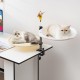 Uross Cat Bed for Desk, 360° Rotatable & Height Adjustable, Soft Cat Hammock with 2 Washable Covers, Cat Sleeping Place for Home Office, All Year Round Use (Grey) Uross Cat Bed for Desk, 360° Rotatable & Height Adjustable, Soft Cat Hammock with 2 Washable Covers, Cat Sleeping Place for Home Office, All Year Round Use (Grey)