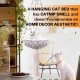 VAESCOL Macrame Cat Hammock, Handwoven Hanging Cat Bed, Boho Cat Swing with Hanging Kit for Indoor and Outdoor Home Decoration, Wall Hanging, Cat Hammock Bed for VAESCOL Macrame Cat Hammock, Handwoven Hanging Cat Bed, Boho Cat Swing with Hanging Kit for Indoor and Outdoor Home Decoration, Wall Hanging, Cat Hammock Bed for
