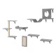 VEVOR Climbing Wall, Cat Wall Shelves and Perches with Jumping Boards, Hammock, Sofa, Cat Tree & Cat Handle, Cat Furniture and Shelves up to 40 lbs for Sleeping, Playing, Climbing, Set of 6 VEVOR Climbing Wall, Cat Wall Shelves and Perches with Jumping Boards, Hammock, Sofa, Cat Tree & Cat Handle, Cat Furniture and Shelves up to 40 lbs for Sleeping, Playing, Climbing, Set of 6