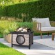 VOUNOT® Wooden Cat House, Weatherproof Cat House with Swing Door in Cat Ear Design & Height-Adjustable Feet, Cat House for Outdoors, Grey, 57 x 45 x 43 cm VOUNOT® Wooden Cat House, Weatherproof Cat House with Swing Door in Cat Ear Design & Height-Adjustable Feet, Cat House for Outdoors, Grey, 57 x 45 x 43 cm